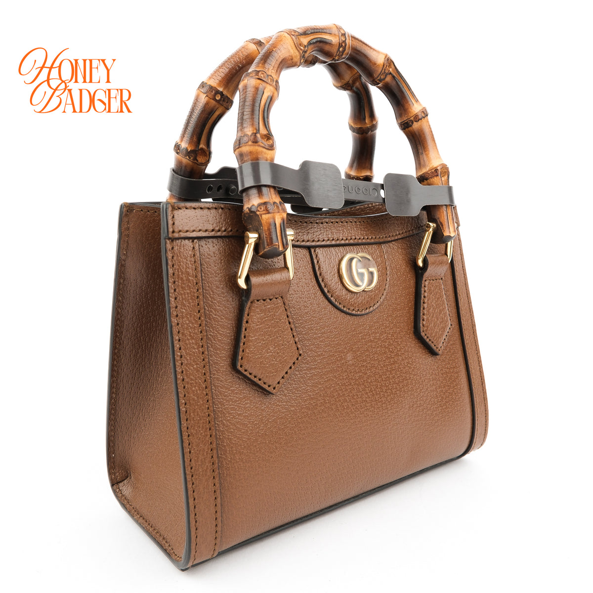Gucci Diana Mini Leather Brown Rank S