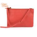 Celine Medium Trio 3-Pouches Crossbody Bag Orange Smooth Leather Gold Hardware