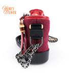 Chanel Gabrielle Small Hobo Bag Bordeaux Pink Tweed Graphic Patch Leather