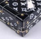 Louis Vuitton Black Catgram Transformed Monogram Petite Malle Trunk Bag - M44437 Rare Collector's Piece