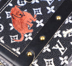 Louis Vuitton Black Catgram Transformed Monogram Petite Malle Trunk Bag - M44437 Rare Collector's Piece