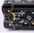 Louis Vuitton Black Catgram Transformed Monogram Petite Malle Trunk Bag - M44437 Rare Collector's Piece