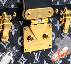 Louis Vuitton Black Catgram Transformed Monogram Petite Malle Trunk Bag - M44437 Rare Collector's Piece