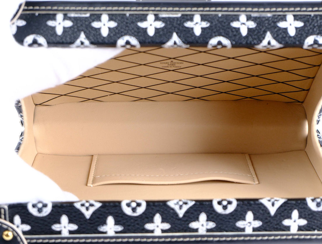 Louis Vuitton Black Catgram Transformed Monogram Petite Malle Trunk Bag - M44437 Rare Collector's Piece
