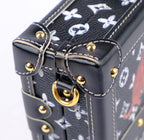Louis Vuitton Black Catgram Transformed Monogram Petite Malle Trunk Bag - M44437 Rare Collector's Piece