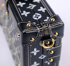 Louis Vuitton Black Catgram Transformed Monogram Petite Malle Trunk Bag - M44437 Rare Collector's Piece