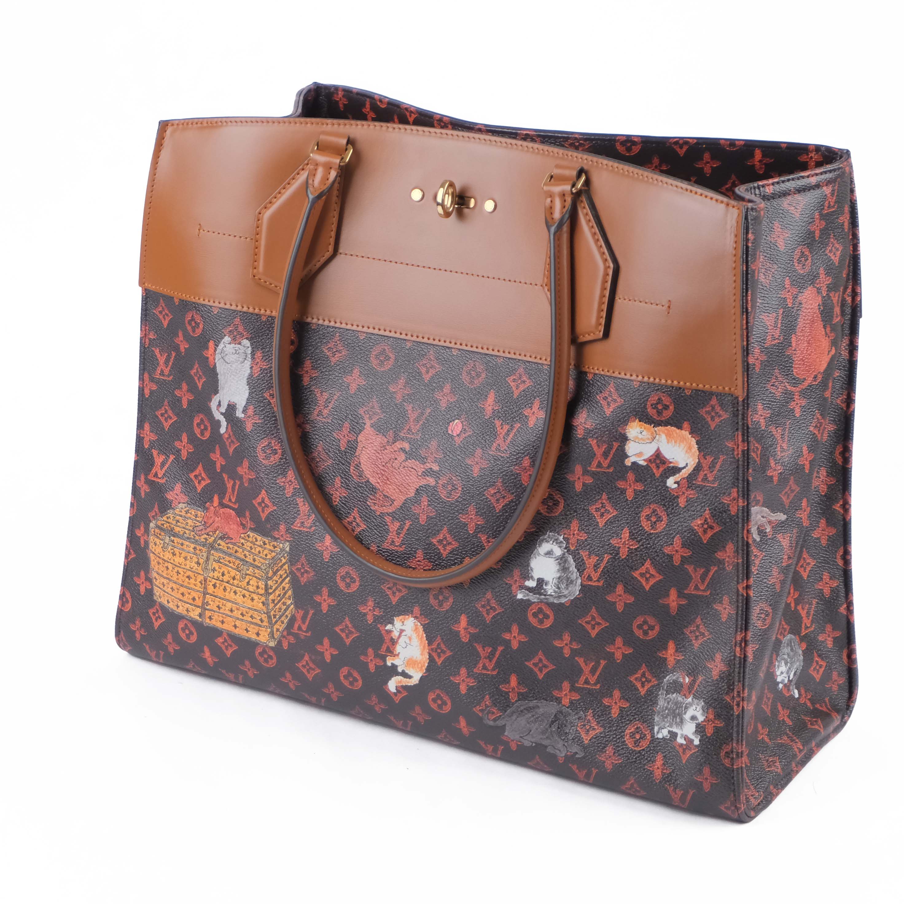 Louis Vuitton City Steamer XXL Catgram Monogram Tote Bag - M44433 Limited Edition Travel Bag(Includes Matching Pouch)