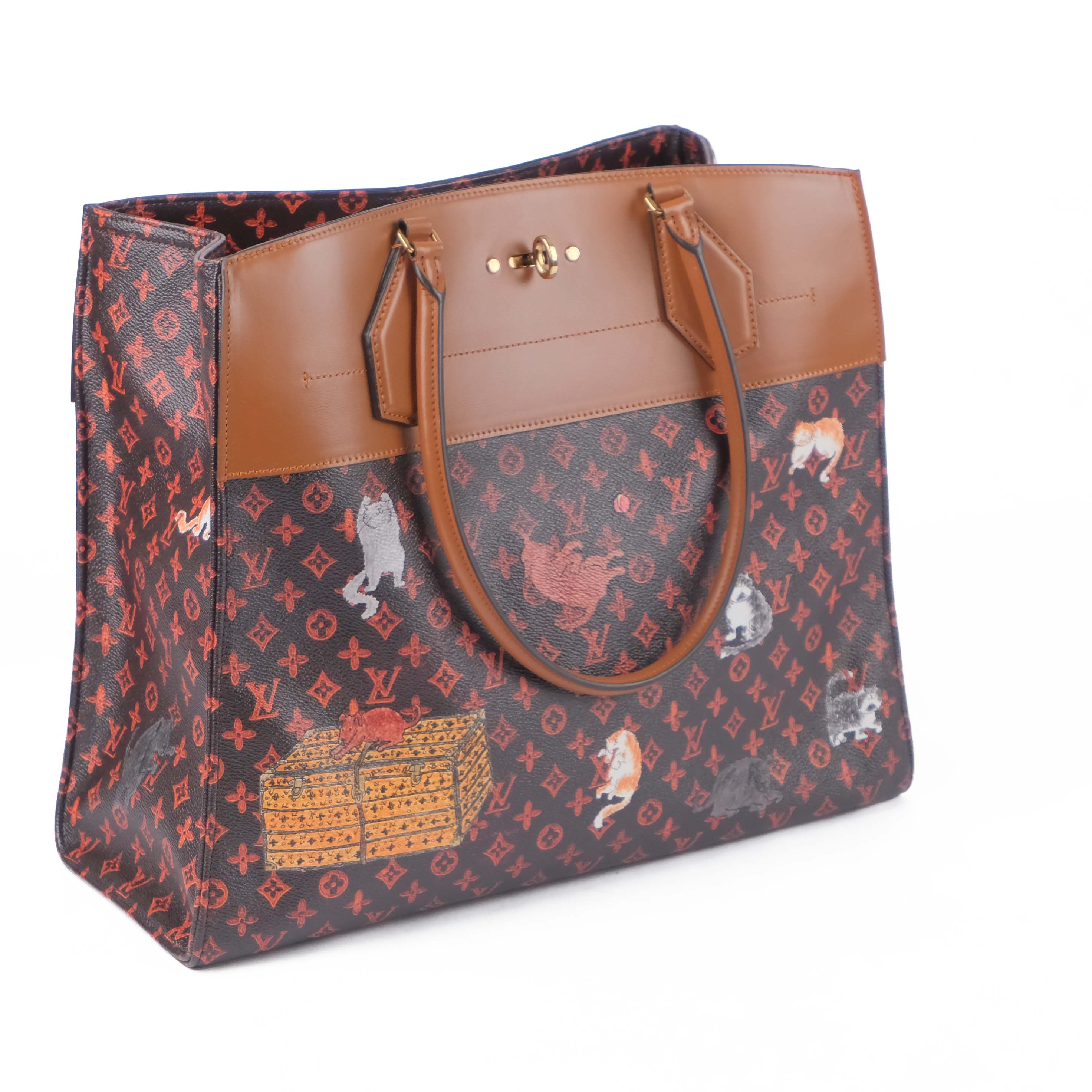 Louis Vuitton City Steamer XXL Catgram Monogram Tote Bag - M44433 Limited Edition Travel Bag(Includes Matching Pouch)