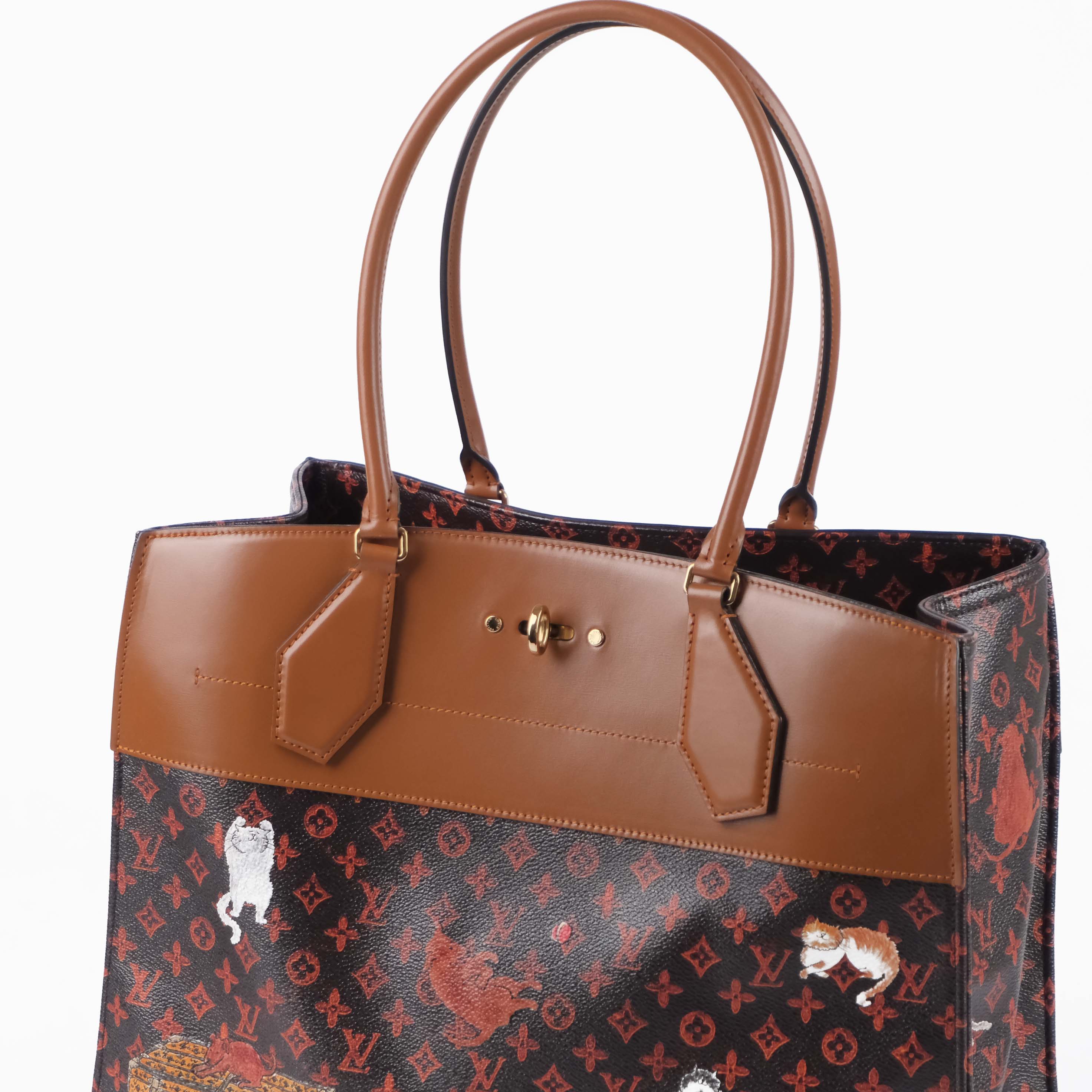 Louis Vuitton City Steamer XXL Catgram Monogram Tote Bag - M44433 Limited Edition Travel Bag(Includes Matching Pouch)