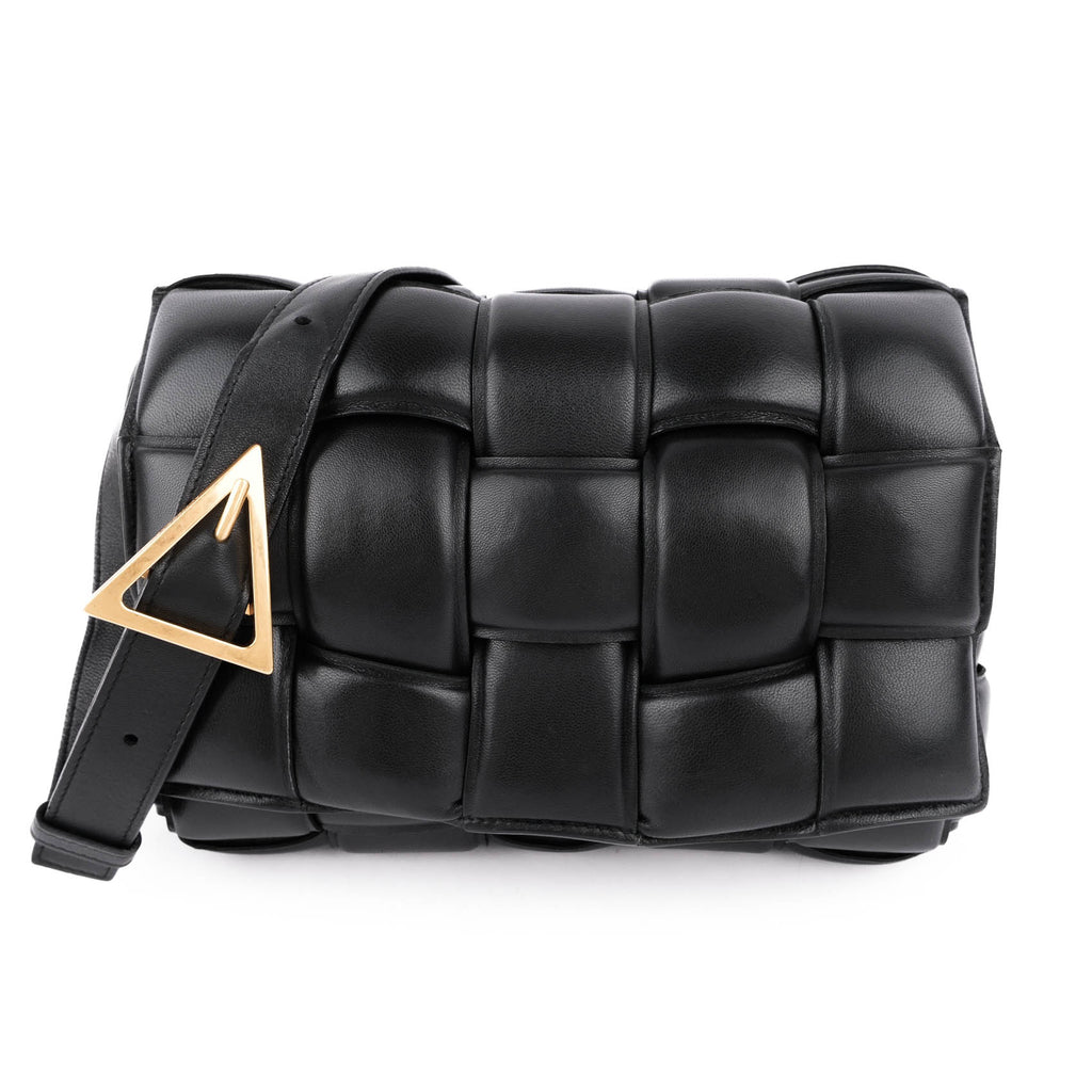 Bottega Veneta Black Padded Cassette Shoulder Bag