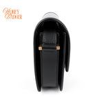 Saint Laurent Solferino Small Satchel Bag Black Box Leather Gold Hardware 651264
