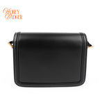Saint Laurent Solferino Small Satchel Bag Black Box Leather Gold Hardware 651264