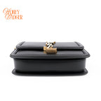 Saint Laurent Solferino Small Satchel Bag Black Box Leather Gold Hardware 651264