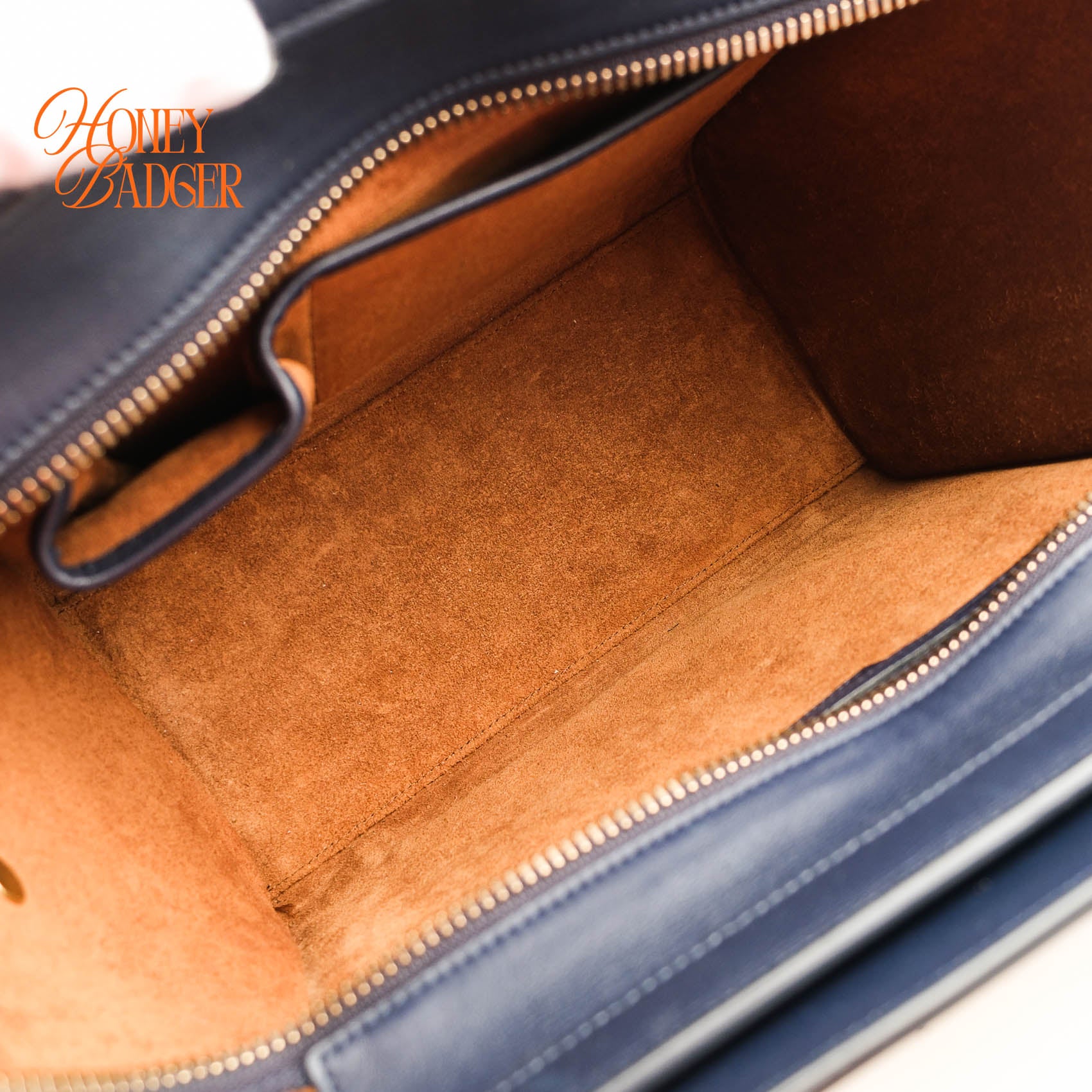 Celine Luggage Mini Shopper Tricolor Tote Bag Yellow Black Camel Leather Gold Hardware