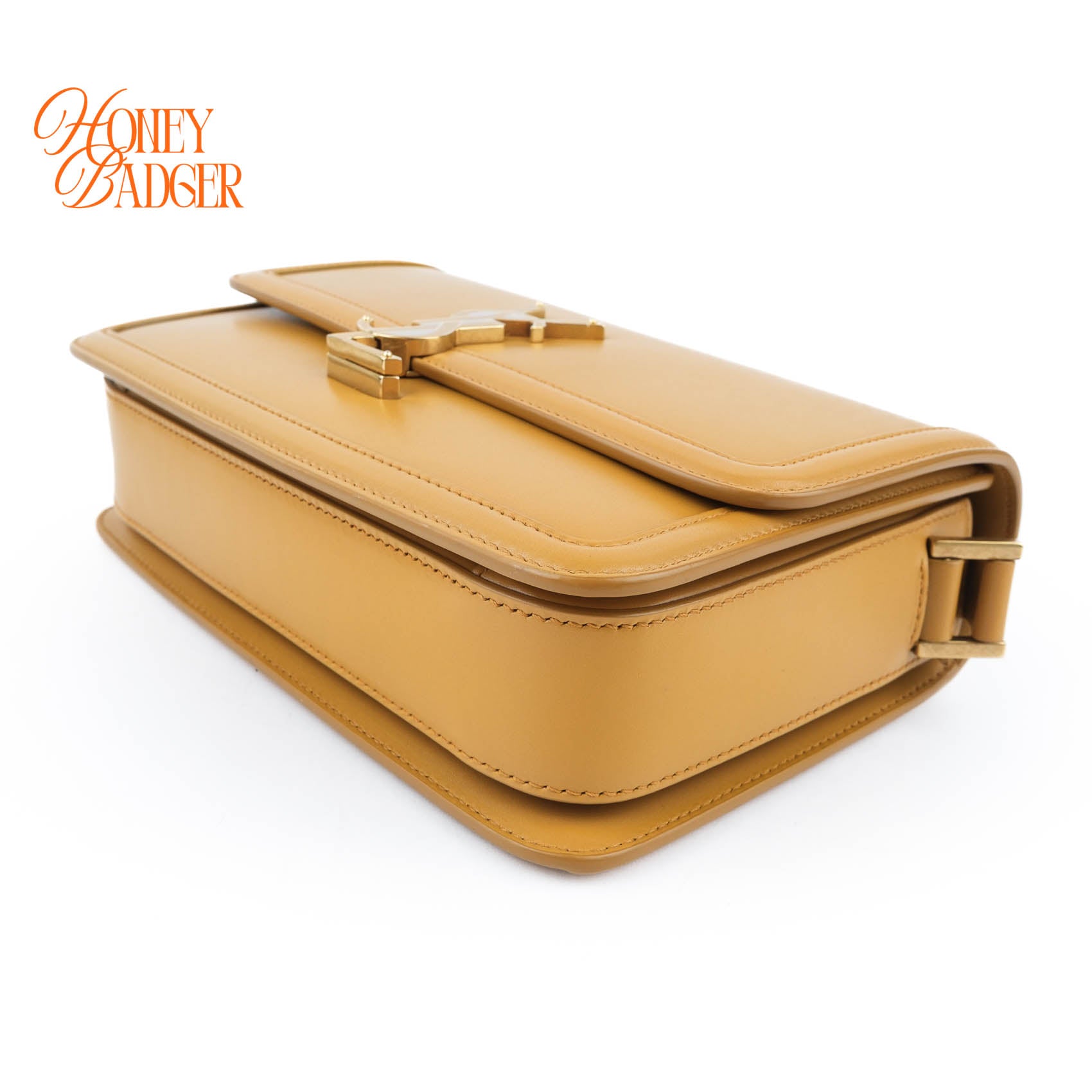 Saint Laurent Solferino Medium Satchel Bag Yellow Smooth Box Leather Gold Hardware 634305