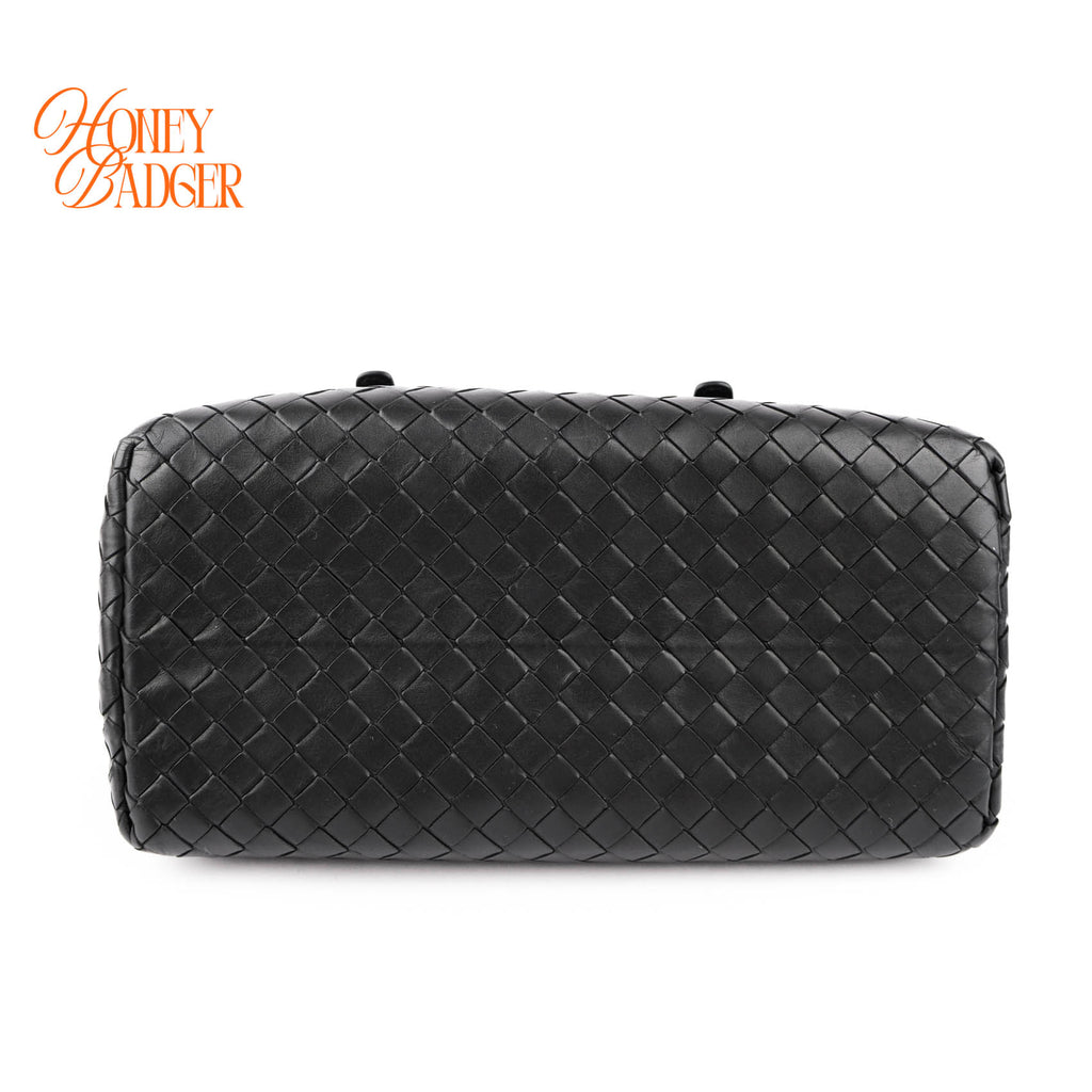 Bottega Veneta Small Roma Intrecciato Tote Bag Black Nappa Leather 2WAY Discontinued
