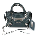 Balenciaga Classic Metallic Edge Mini City Leather 2-Way Handbag Green