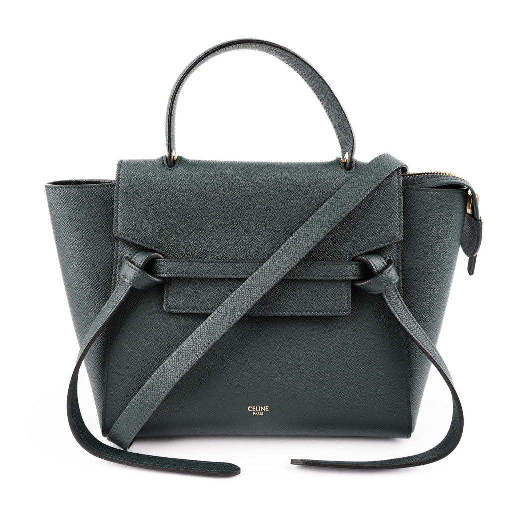 Celine Belt Bag Micro Leather Handbag, Green