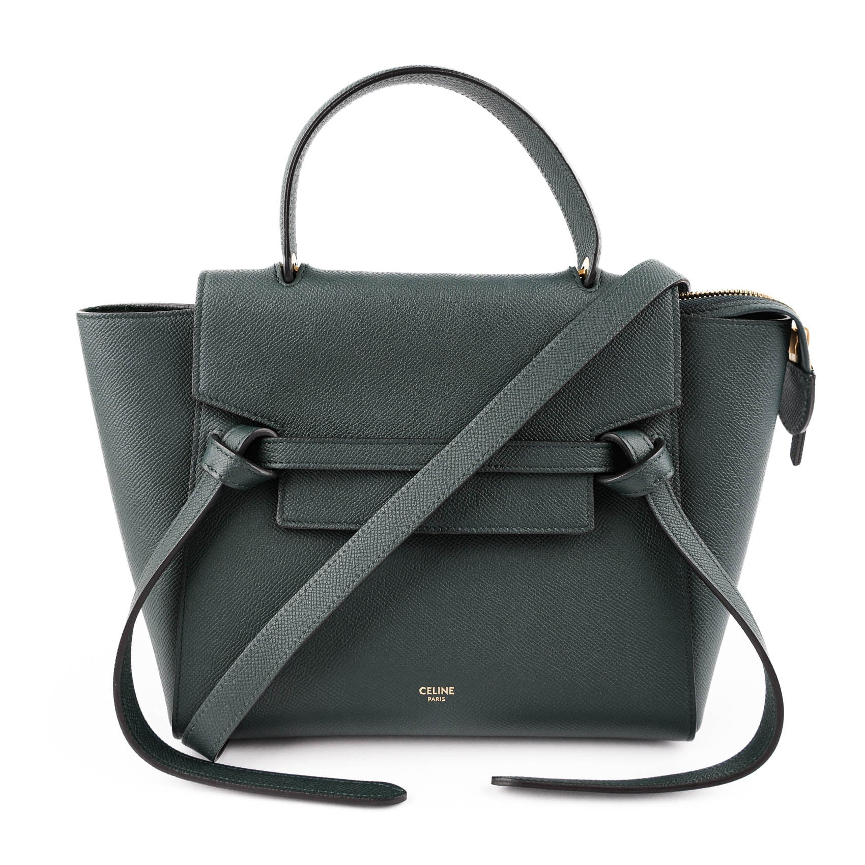 Celine Belt Bag Micro Leather Handbag, Green