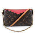 Louis Vuitton Pallas Clutch Monogram Crossbody and Shoulder Bag