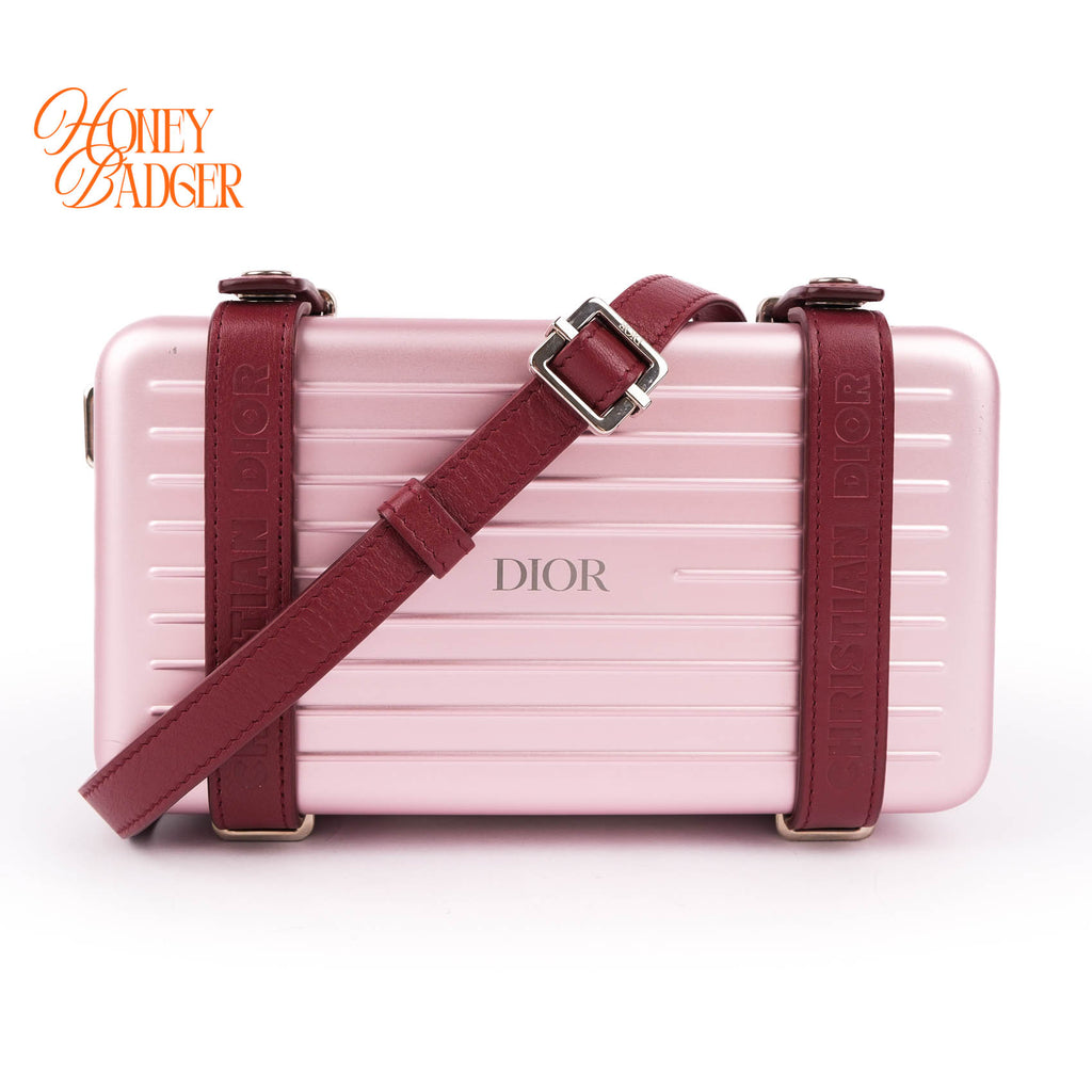 IOR and RIMOWA Clutch Bag Matt Pink Aluminium Shoulder Case