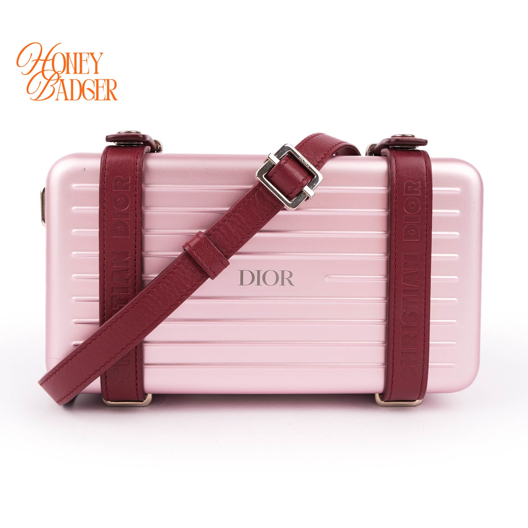 IOR and RIMOWA Clutch Bag Matt Pink Aluminium Shoulder Case