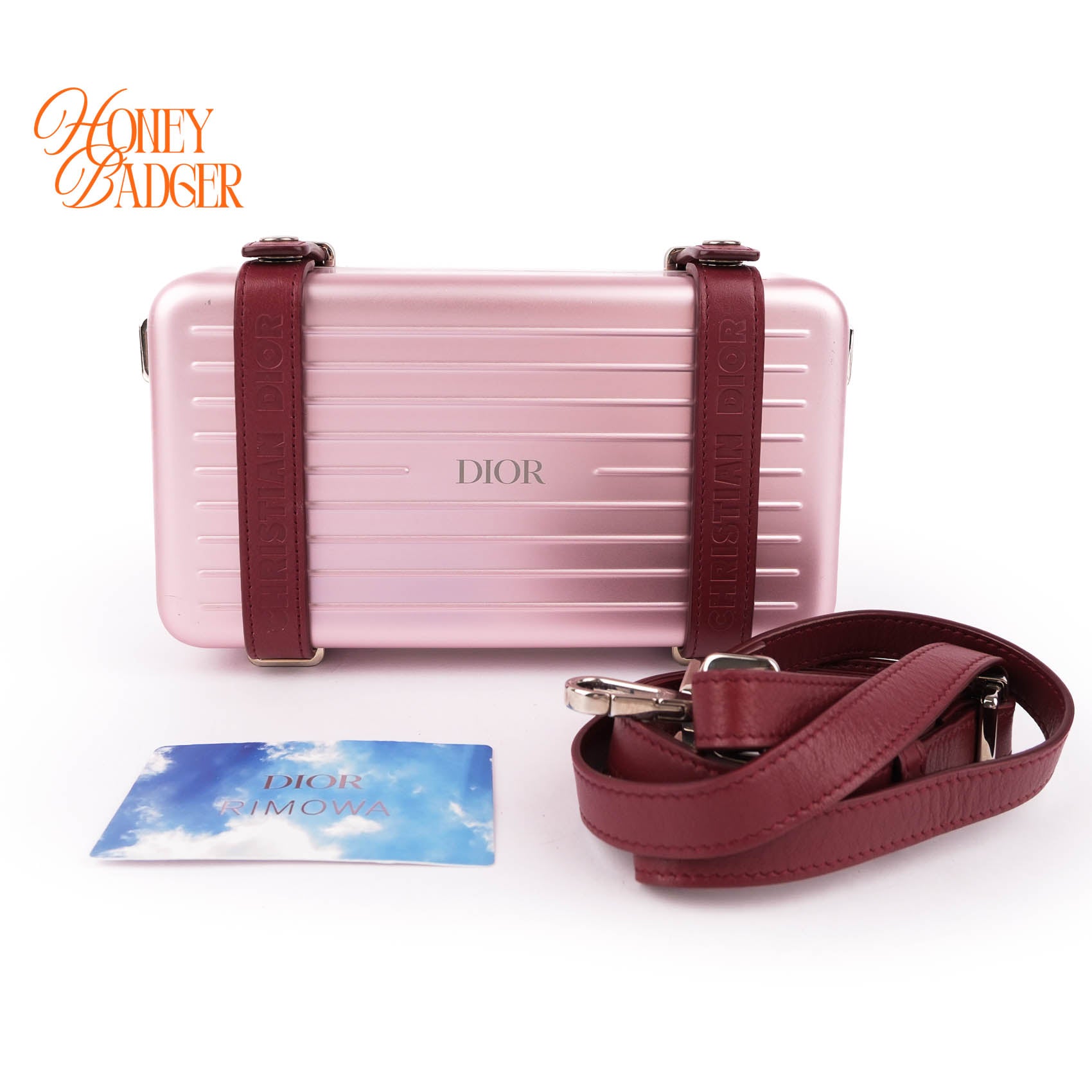 IOR and RIMOWA Clutch Bag Matt Pink Aluminium Shoulder Case