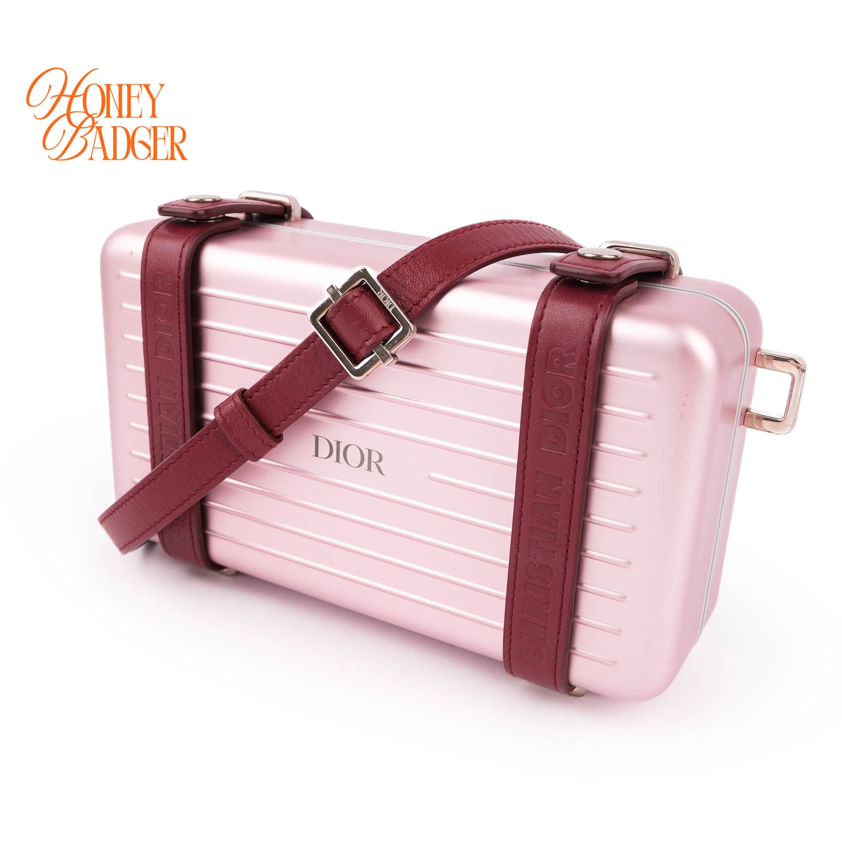 IOR and RIMOWA Clutch Bag Matt Pink Aluminium Shoulder Case
