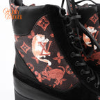 Louis Vuitton x Grace Coddington Catogram Laureate Platform Desert Boots Size 41