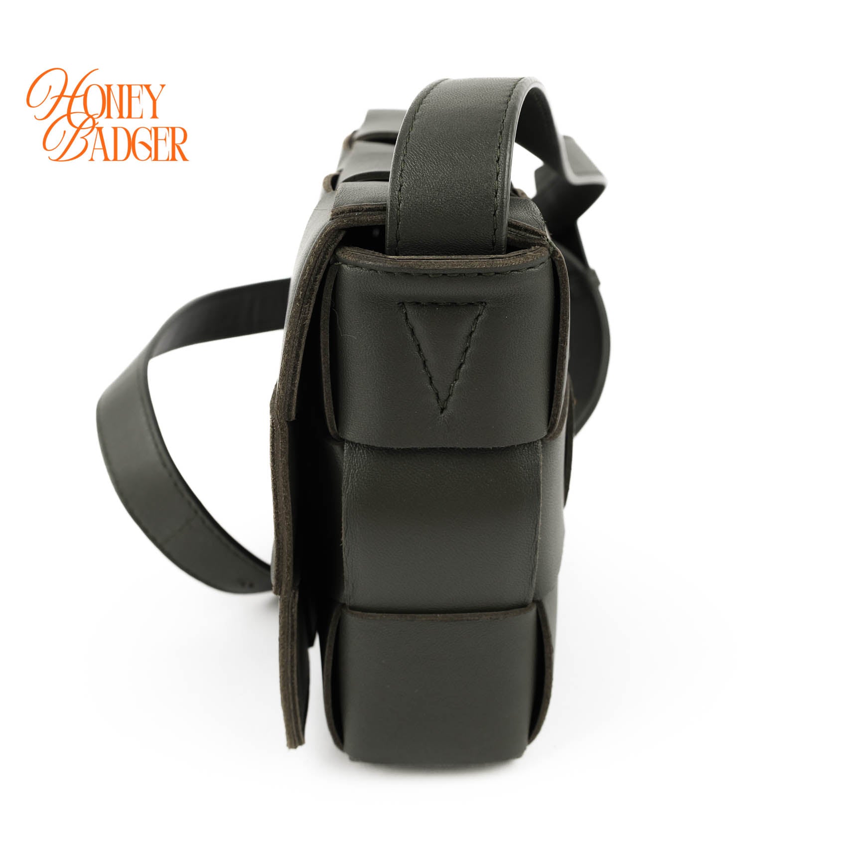 Bottega Veneta Cassette Shoulder Bag Dark Green Maxi Intrecciato Leather Gold Hardware