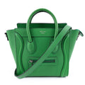 Celine Nano Luggage Bag - Green Drummed Calfskin (Phoebe Philo Era)