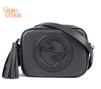 Gucci Blondie Small Shoulder Bag Black Leather Crossbody 742360