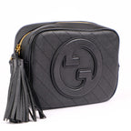 Gucci Blondie Small Shoulder Bag Black Leather Crossbody 742360