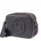 Gucci Blondie Small Shoulder Bag Black Leather Crossbody 742360