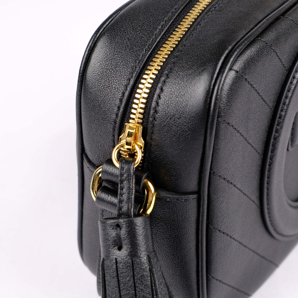 Gucci Blondie Small Shoulder Bag Black Leather Crossbody 742360