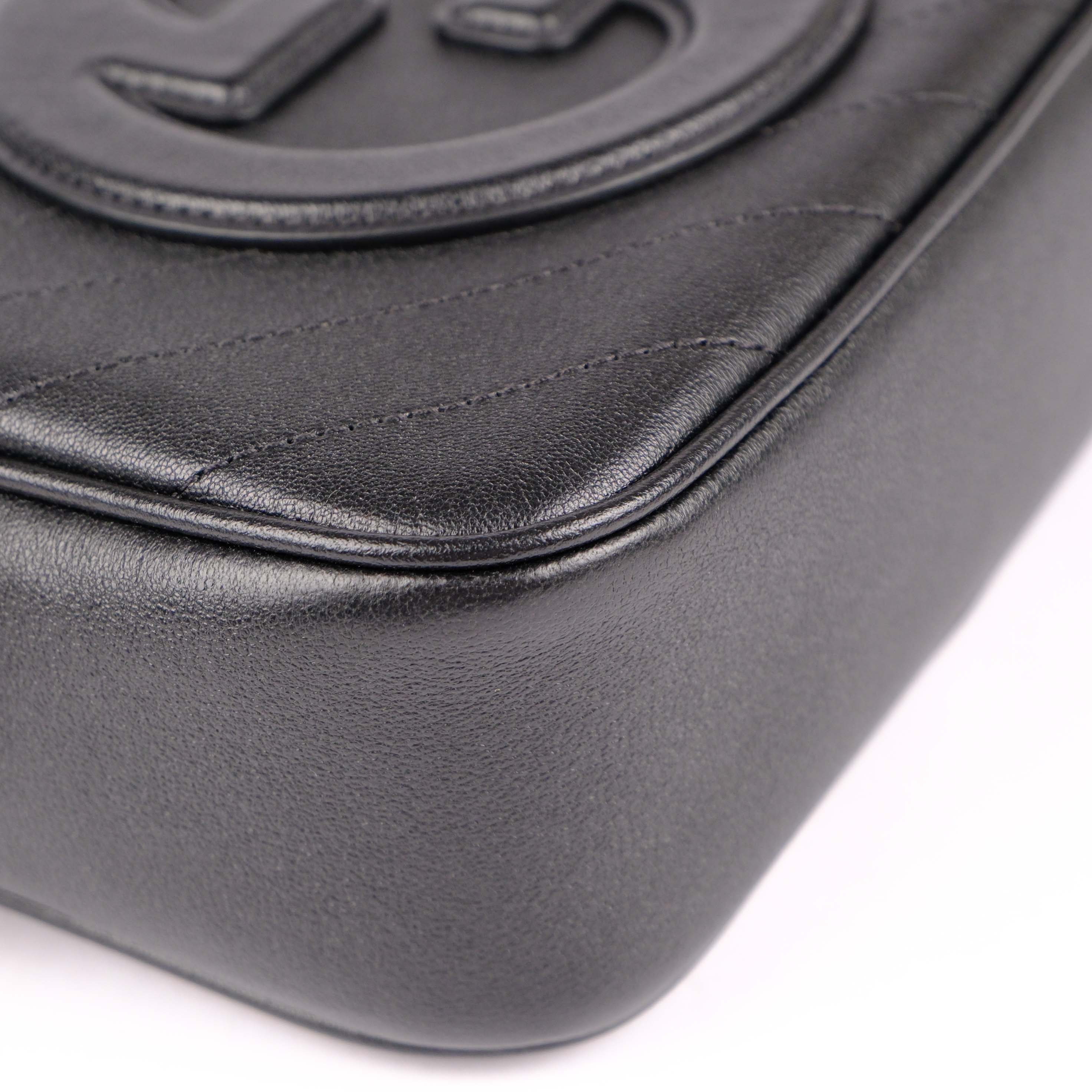 Gucci Blondie Small Shoulder Bag Black Leather Crossbody 742360