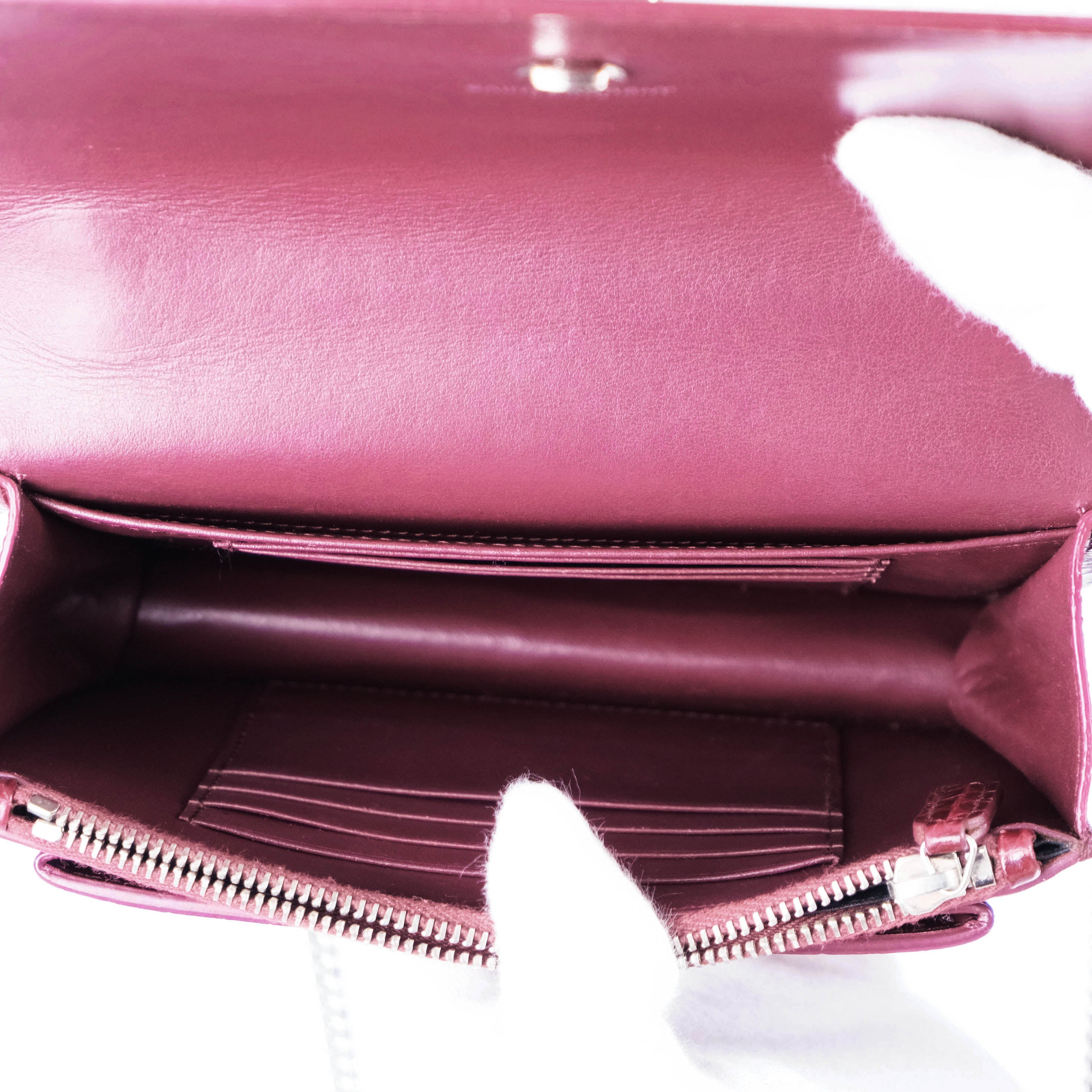 Saint Laurent Sunset Medium Shoulder Bag in Crocodile-Embossed Leather